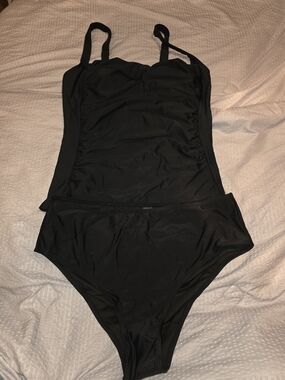 Classic Black Tankini Swimsuit